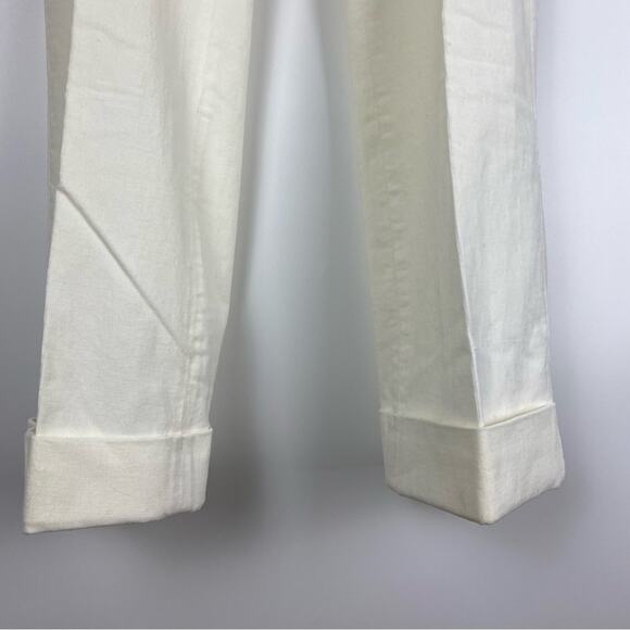 New With Tags J Crew City Fit Corduroy Trousers White Womens Size 4P - Picture 5 of 10